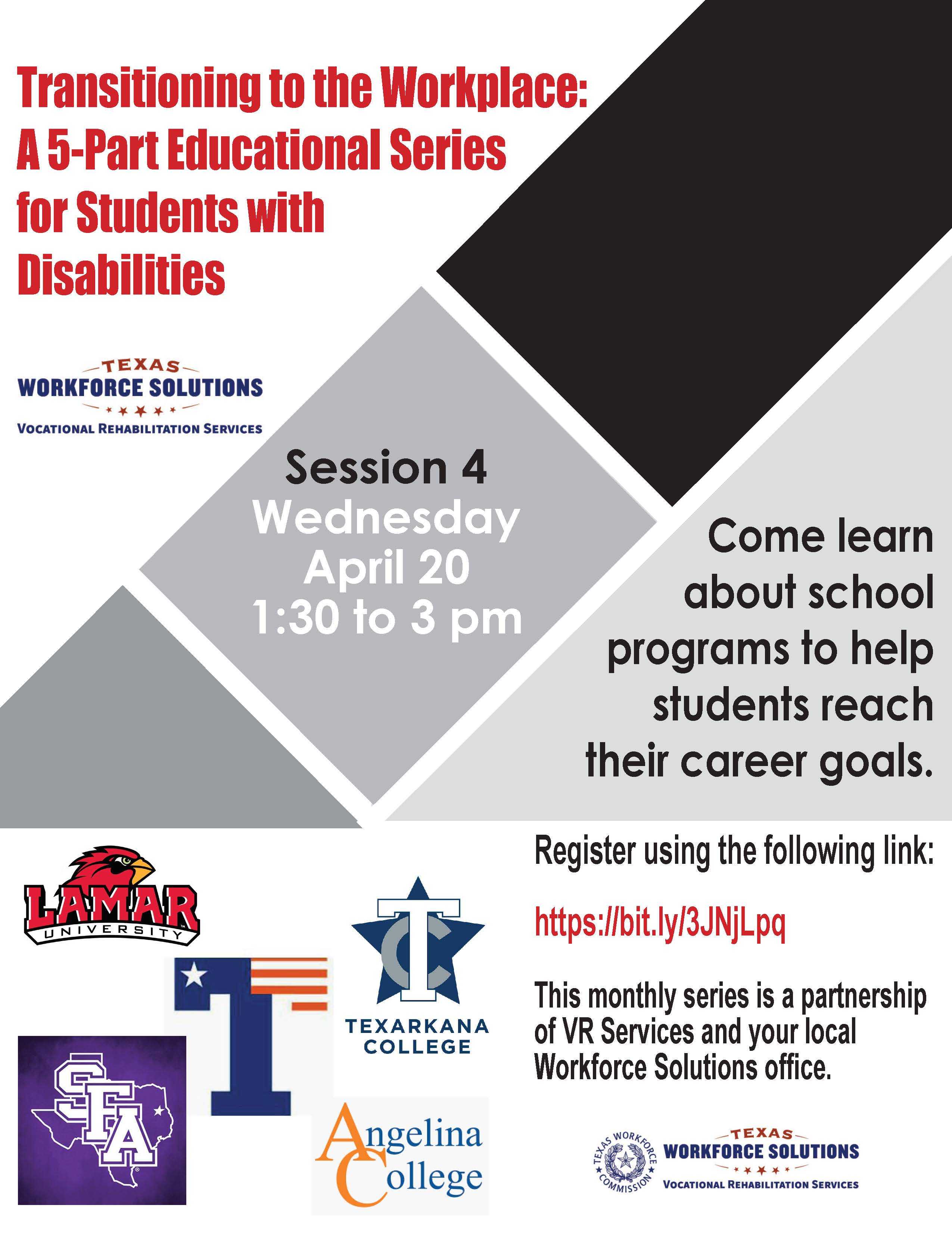 Transitioning to the Workplace Series 4 for Students with Disabilities