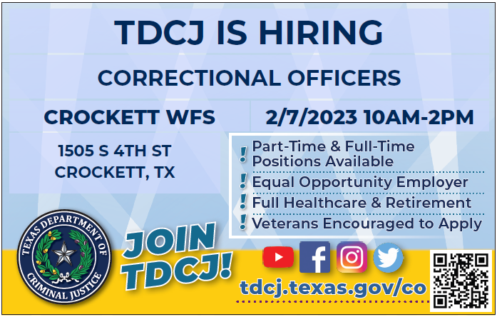 TDCJ is hiring correctional officers