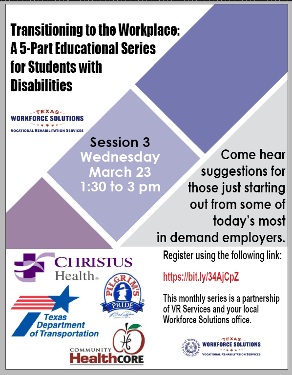 Transitioning to the Workplace Session 3 for Students with Disabilities