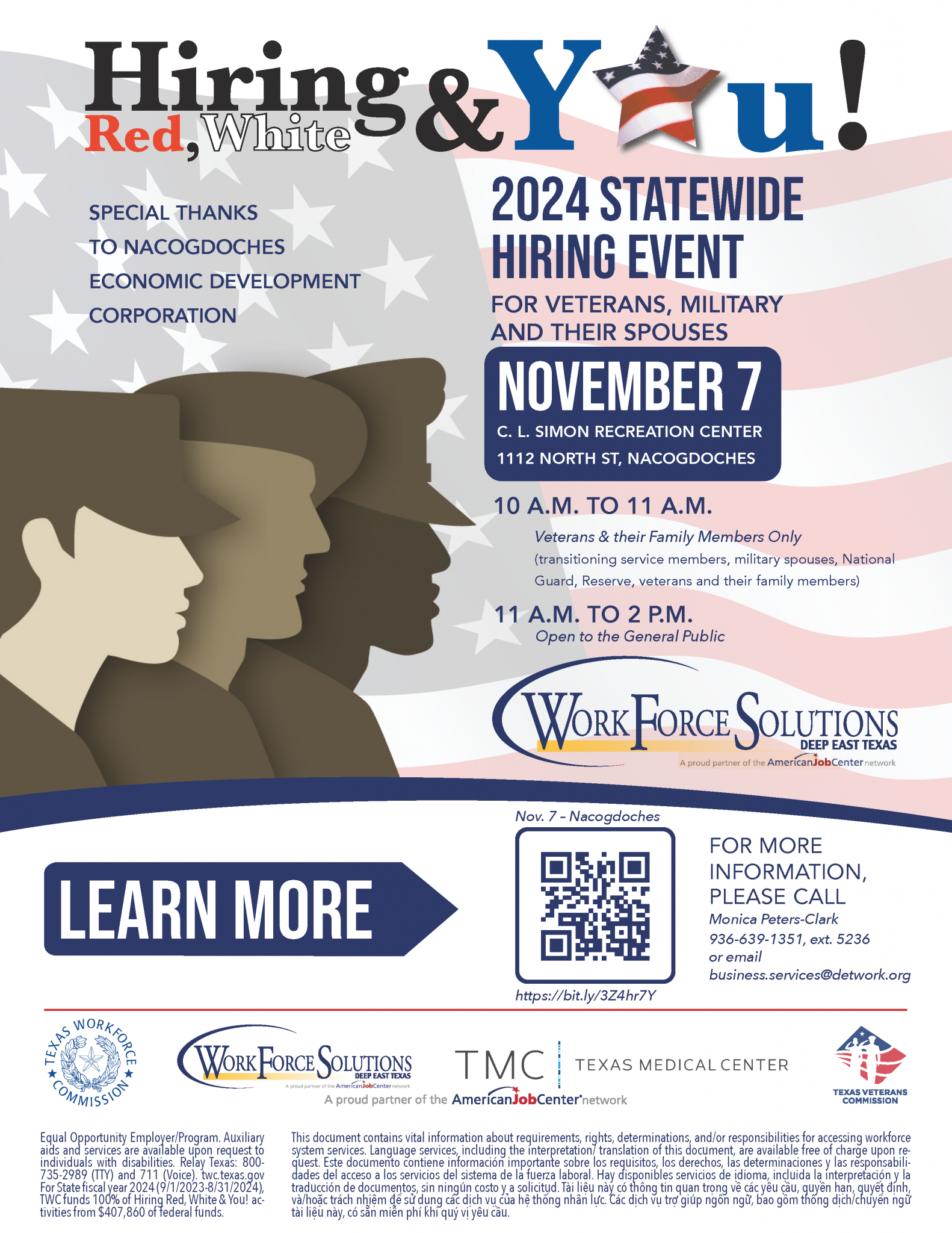 Deep East Texas Hiring Red White & YOU Job Fair November 7 2024