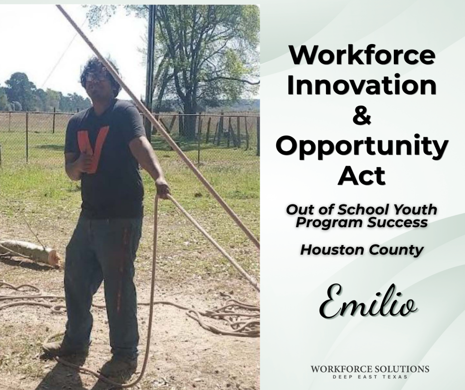 Spotlight on Success: Emilio, WIOA Out of School Youth Program