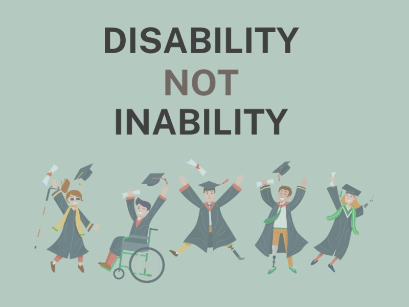 Pastel green and pink simple world disability day poster Facebook Post 1