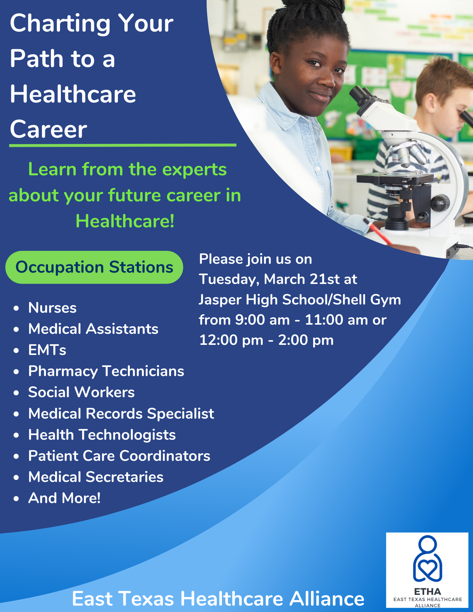 East Texas Healthcare Alliance Youth Career Exploration Event